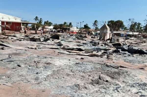 Destrucción en Mozambique