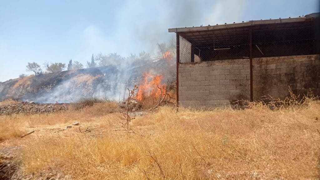 Fire in Taybeh