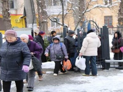 Food Distribution At The Albertine Monastery In Lviv Ukraine 1